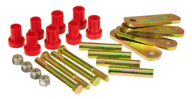 PRO Spring/Shackle Bush- Red - Prothane Chrysler HD Conversion Shackle Kit for Super Stock Springs - Red