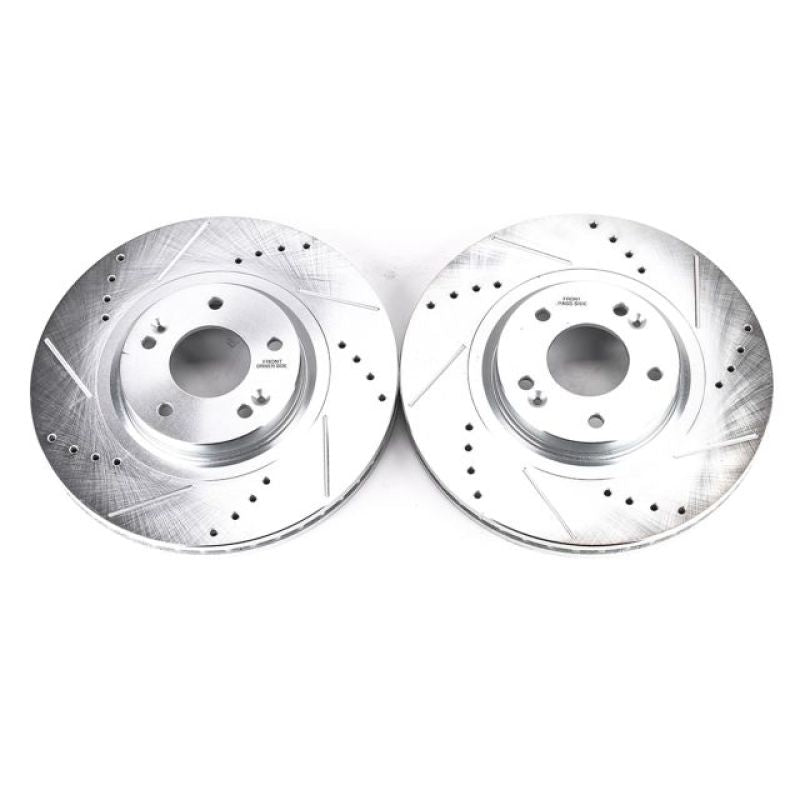 PSB Evolution Drill/Slot Rotor - Power Stop 15-19 Kia Sedona Front Evolution Drilled & Slotted Rotors - Pair