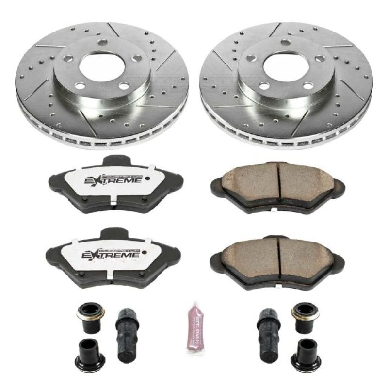 PSB Z26 Street Warrior Kit - Power Stop 94-98 Ford Mustang Front Z26 Street Warrior Brake Kit