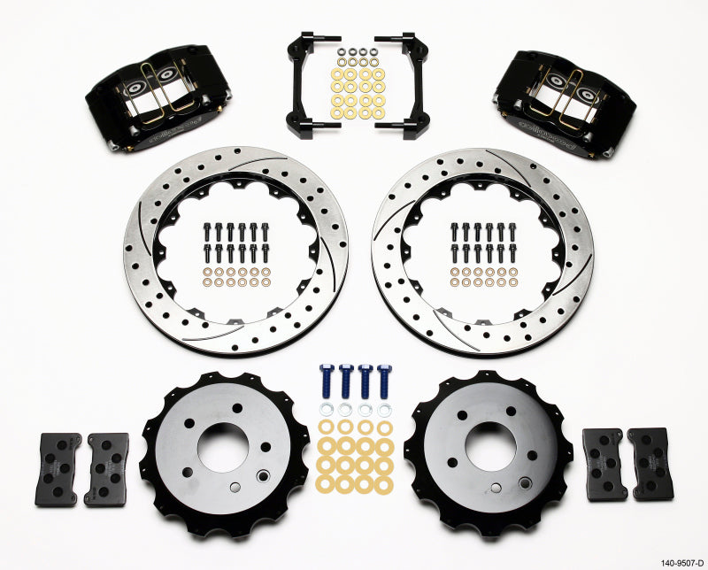WIL Dynapro Brake Kit - Wilwood Dynapro Radial Rear Kit 13.00in Drilled Nissan 350Z/Fiti G35
