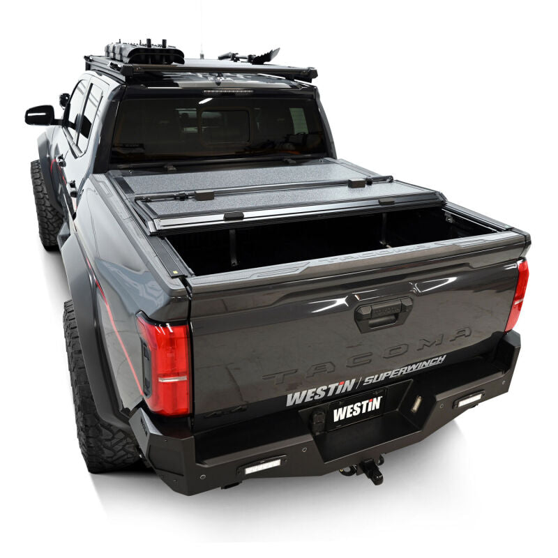 WES Hard Tri-Fold Tonneau Covers - Westin 24-26 Toyota Tacoma 2WD/4WD 5ft. Bed Hard Tri-Fold Tonneau Cover - Black