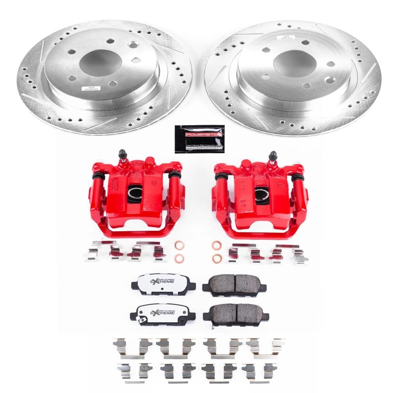 PSB Z26 Street Kit w/Cals - Power Stop 08-14 Nissan Rogue Rear Z26 Street Warrior Brake Kit w/Calipers