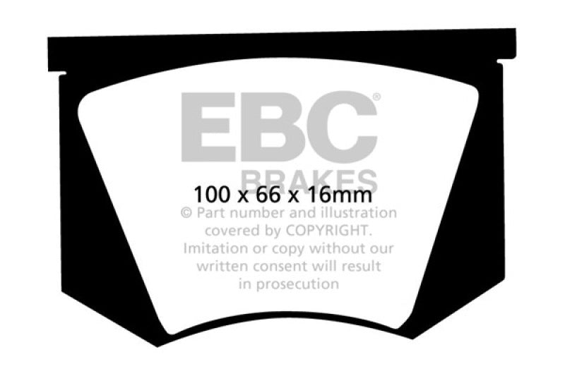 EBC Yellowstuff Brake Pad Sets - EBC 64-66 Ac Cobra 7.0 Yellowstuff Rear Brake Pads