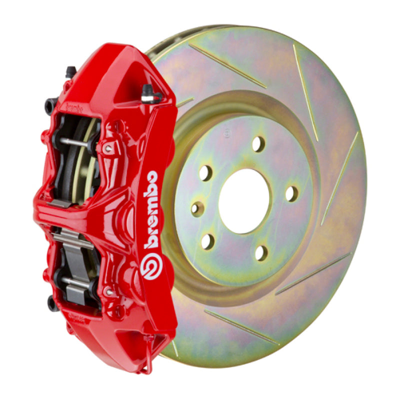 BRB Big Brake Kits - Brembo 10-15 Camaro V6 Front GT BBK 6 Piston Cast 355x32 1pc Rotor Slotted Type-1-Red