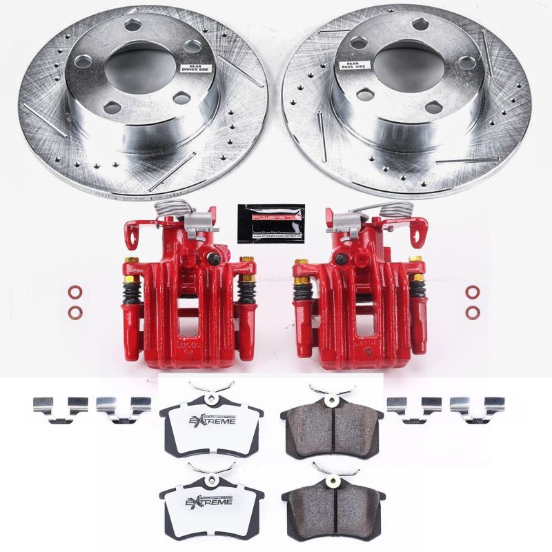 PSB Z26 Street Kit w/Cals - Power Stop 98-01 Audi A6 Quattro Rear Z26 Street Warrior Brake Kit w/Calipers