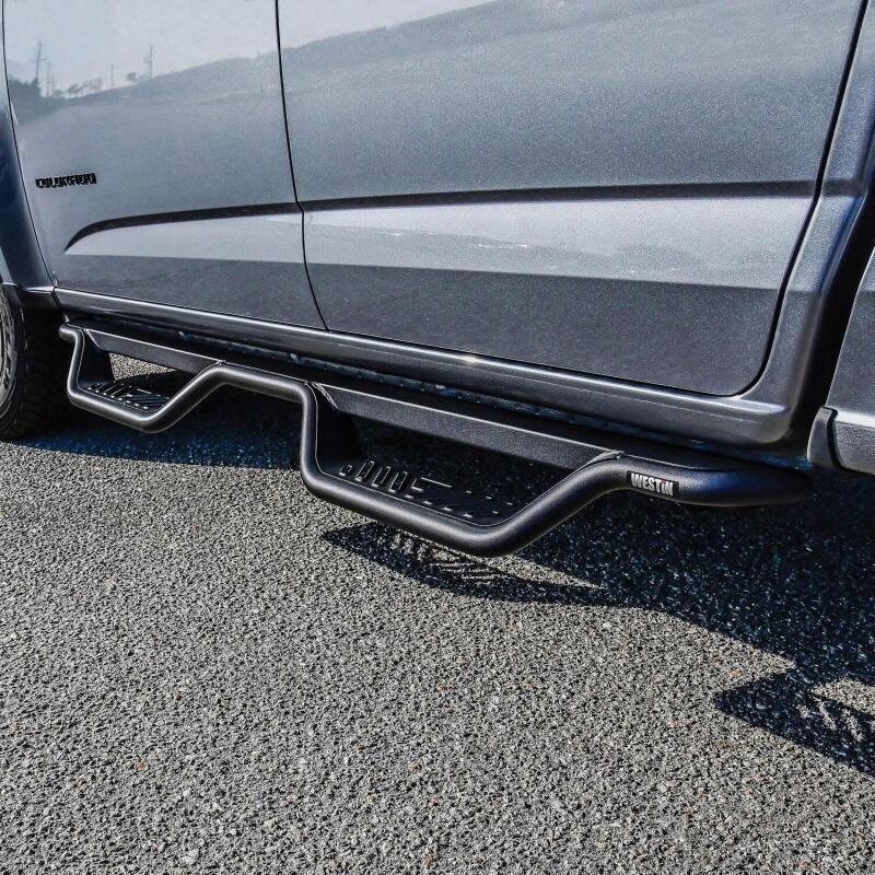 WES Nerf Bars - Outlaw - Westin 15-22 Chevrolet Colorado / GMC Canyon Crew Cab Outlaw Nerf Step Bars - Textured Black