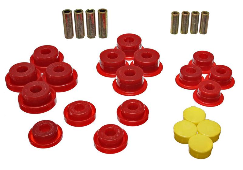 ES Cntrl Arm Bushings - Red - Energy Suspension 97-06 Jeep Wrangler TJ/YJ Red Front Control Arm Bushings (Must reuse OEM Outer She