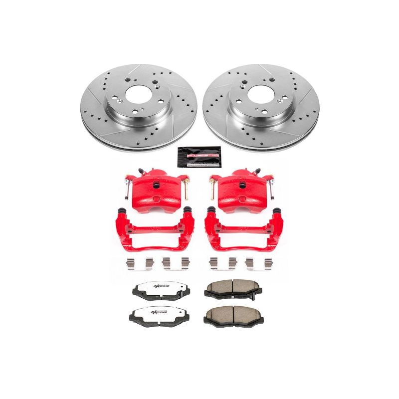 PSB Z26 Street Kit w/Cals - Power Stop 2013 Acura ILX Front Z26 Street Warrior Brake Kit w/Calipers