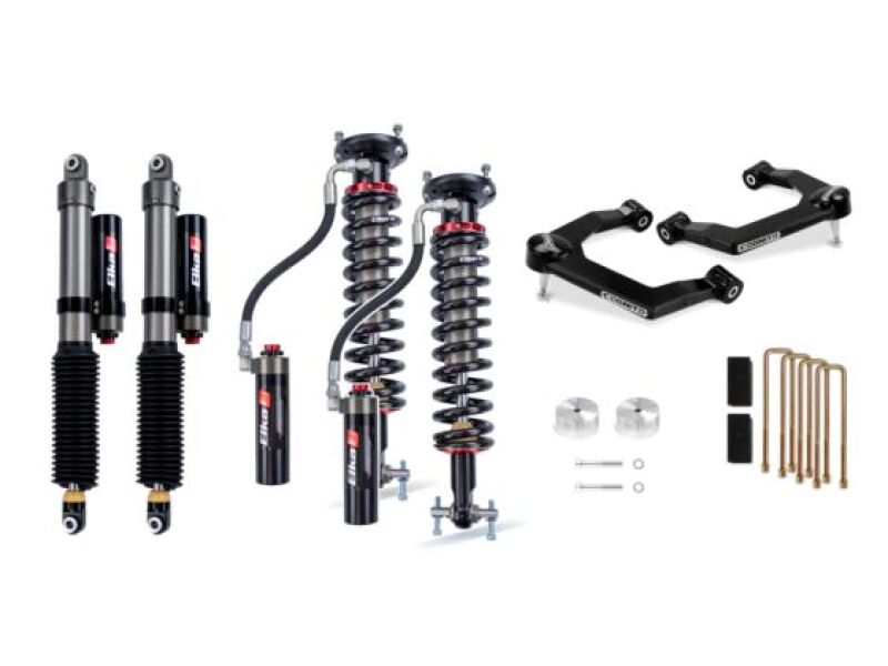 COG Leveling Kit - Elite - Cognito 19-24 Chevy/GMC Silverado/Sierra 1500 2WD/4WD 3in Elite Leveling Lift Kit w/ Elka 2.5 Shocks