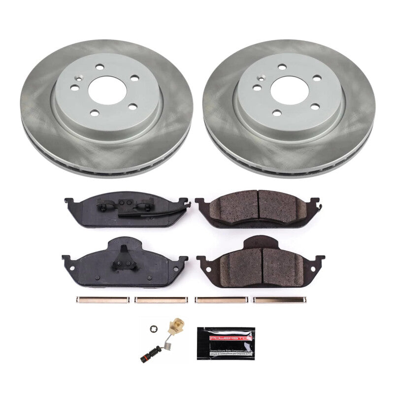 PSB Semi-Coated Rotor Kits - Power Stop 1999 Mercedes-Benz ML430 Front Semi-Coated Rotor Kit