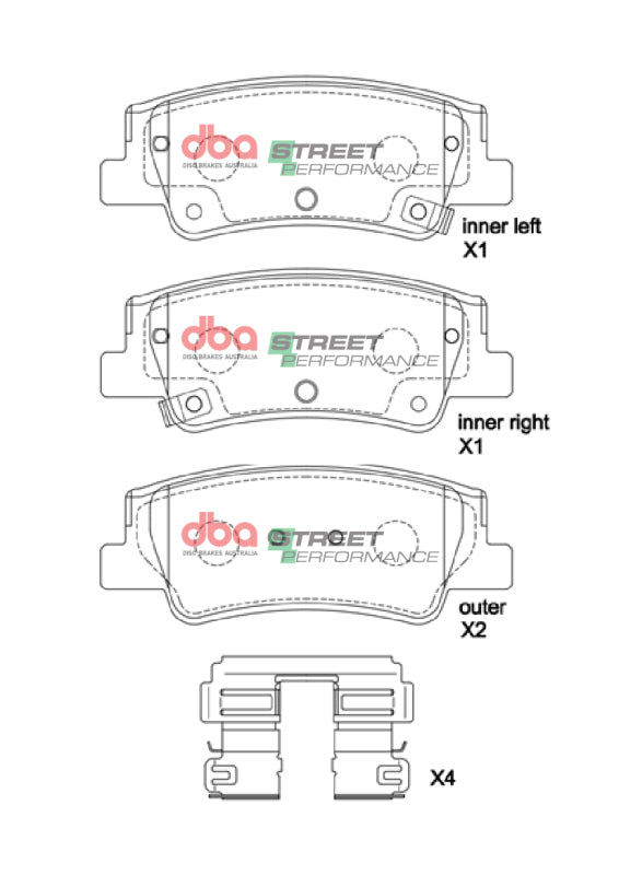 DBA SP Performance Brake Pads - DBA 20-23 Hyundai Sonata SP Performance Rear Brake Pads