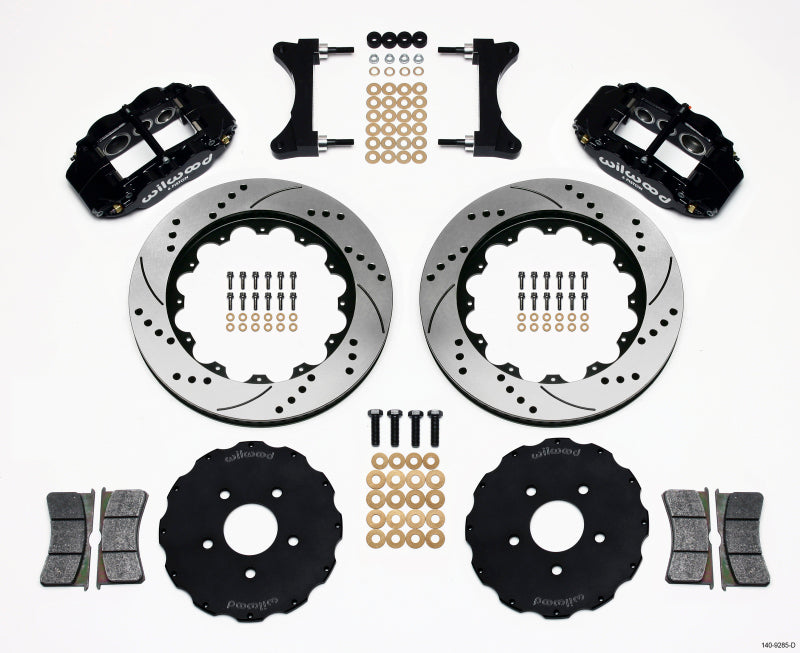 WIL Superlite Brake Kit - Wilwood Narrow Superlite 6R Front Hat Kit 14.00in Drilled Mitsubishi EVO VIII