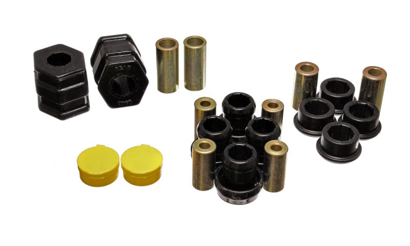 ES Cntrl Arm Bushings - Black - Energy Suspension 99-00 Honda Civic Si Black Front Control Arm Bushing Set