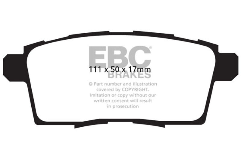 EBC Greenstuff Brake Pad Sets - EBC 06-08 Ford Edge 3.5 2WD Greenstuff Rear Brake Pads