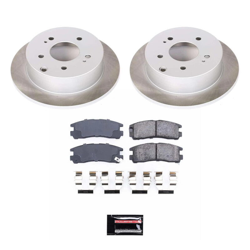 PSB Semi-Coated Rotor Kits - Power Stop 04-12 Mitsubishi Galant Rear Semi-Coated Rotor Kit
