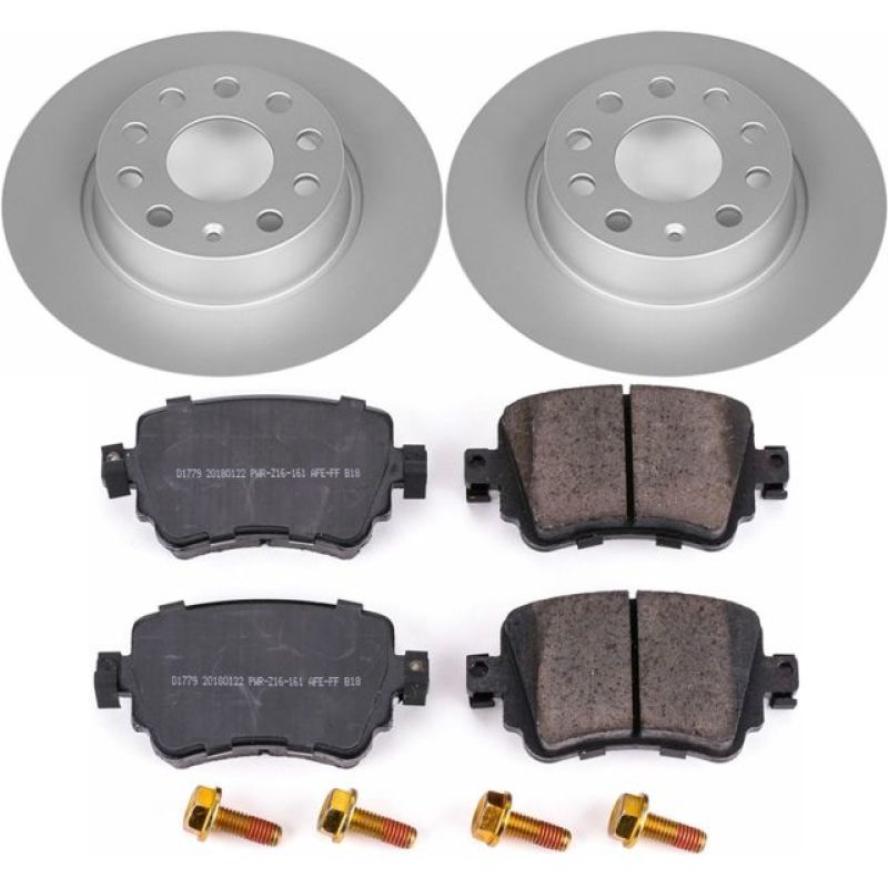 PSB Z23 Evolution Coated Kit - Power Stop 15-18 Volkswagen Golf Rear Z23 Evolution Sport Coated Brake Kit