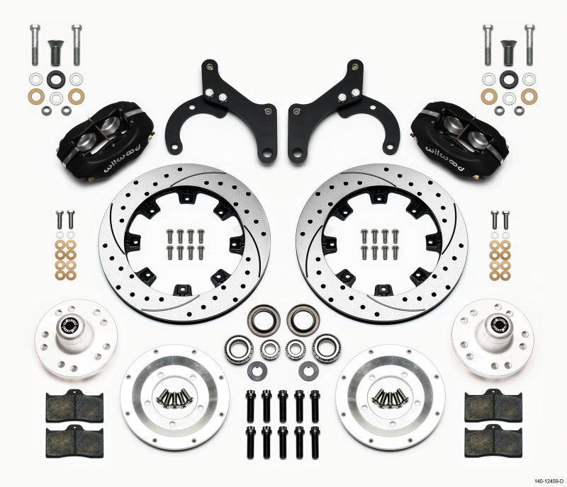 WIL Dynalite Brake Kit - Wilwood Forged Dynalite Front Kit 12.19in Drilled 59-64 Chevy Impala / 63-64 Corvette