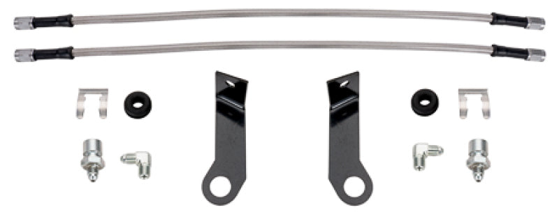 WIL Flexline Brake Hose - Wilwood 15-21 Toyota 4Runner Flexline Kit 14in M10-1.00 IF 1/8-27 NPT w/ Bracket