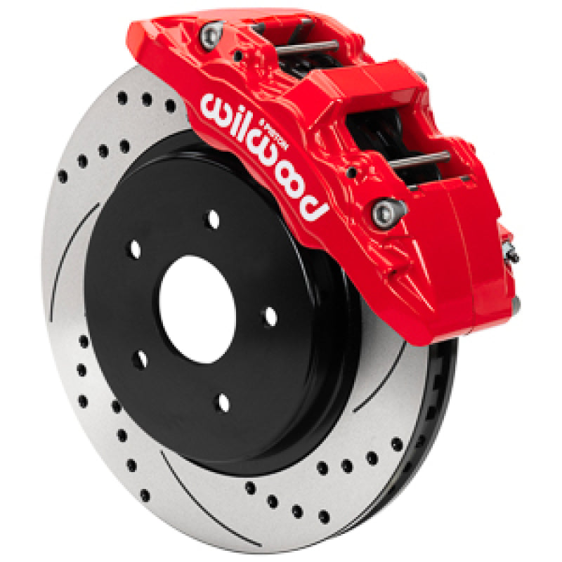 WIL Aero Brake Kit - Wilwood 13-18 Dodge Ram 1500 Aero6 DM SRP Front Brake Kit w/ Lines - Red
