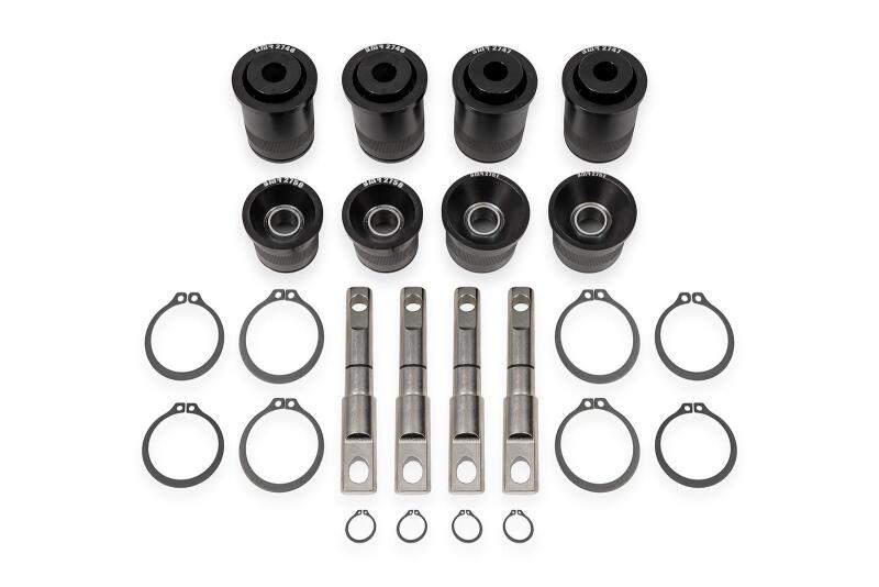 BMR Control Arm Bushing Kits - BMR 14-19 Chevrolet Corvette C7 Rear Upper & Lower Control Arm Bearing Kit - Black Anodized