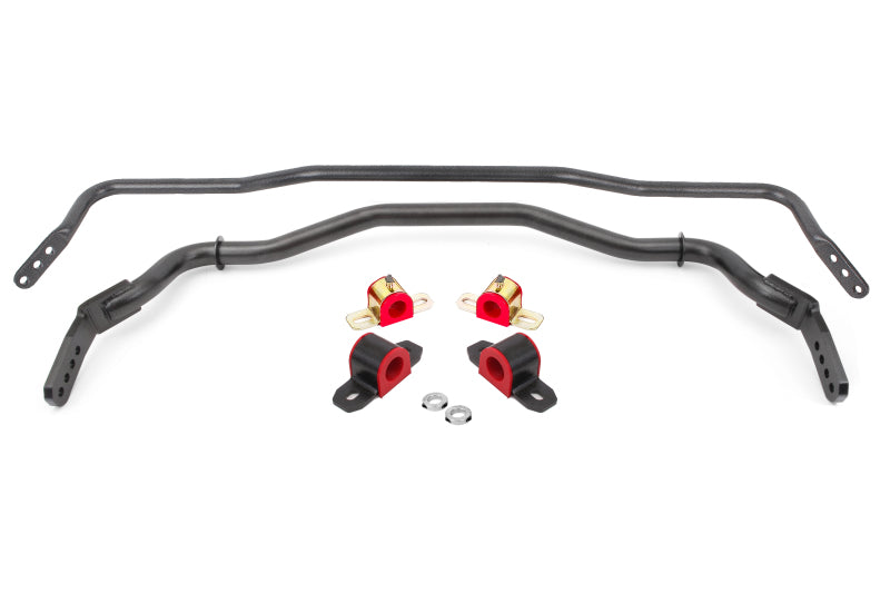 BMR Sway Bar Kits - BMR 15-22 S550 Mustang Sway Bar Kit with Bushings Front and Rear Black Hammertone