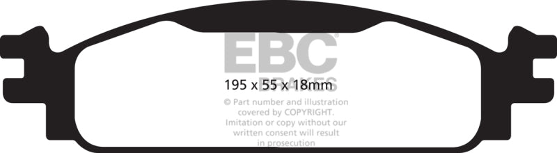 EBC Greenstuff Brake Pad Sets - EBC 08-10 Ford Flex 3.5 Greenstuff Front Brake Pads