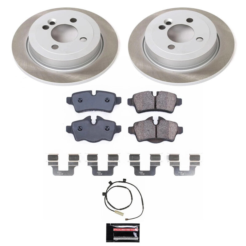 PSB Semi-Coated Rotor Kits - Power Stop 11-15 Mini Cooper Rear Semi-Coated Rotor Kit