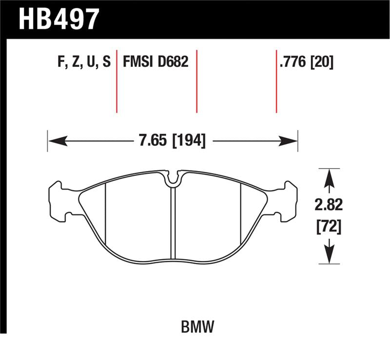 HAWK Ceramic Brake Pad Sets - Hawk 04-06 Audi TT Quattro / 04-05 VW Golf R32 Perf Ceramic Street Front Brake Pads