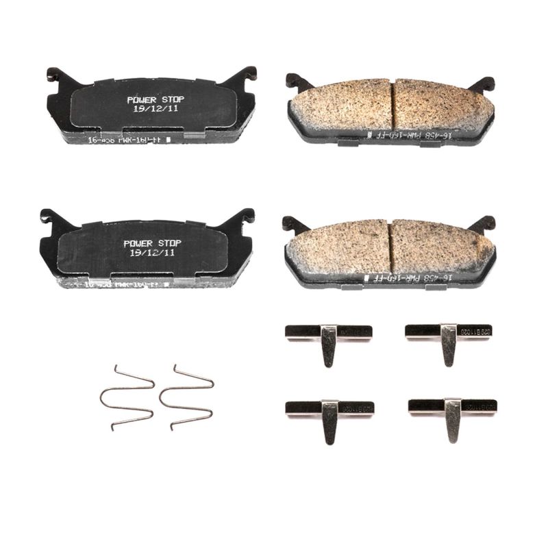 PSB Z17 Evolution Brake Pads - Power Stop 91-96 Ford Escort Rear Z17 Evolution Ceramic Brake Pads w/Hardware