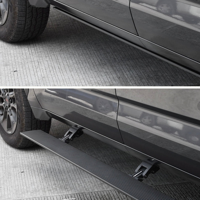 GOR RealTruck VoltStep Running Boards - Go Rhino 22-23 Toyota Tundra CrewMax Cab 4dr E-BOARD E1 Electric Running Board Kit - Tex. Blk