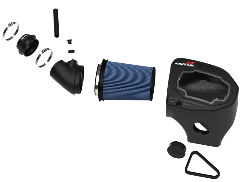 AFE Momentum GT Cold Air Intakes - aFe Momentum GT Pro 5R Intake System 11-23 Dodge Challenger V8-6.4L HEMI w/Shaker Hood