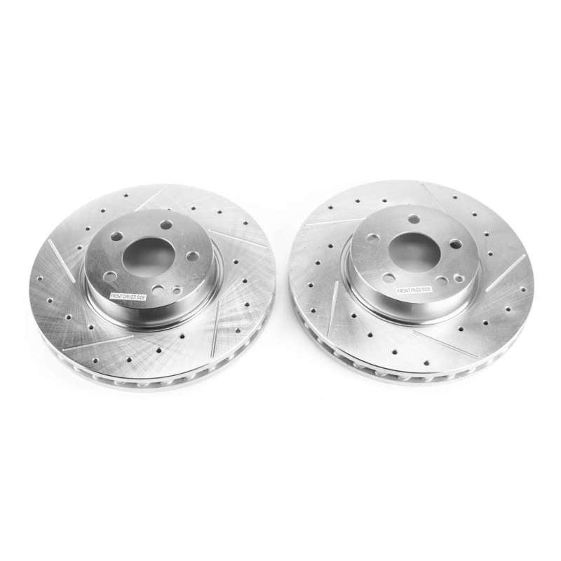 PSB Evolution Drill/Slot Rotor - Power Stop 2014 Mercedes-Benz C300 Front Evolution Drilled & Slotted Rotors - Pair