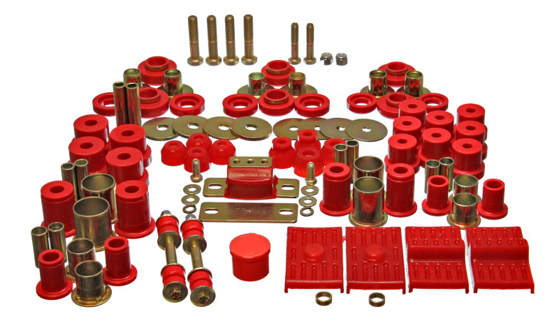 ES Hyper-Flex Sets - Red - Energy Suspension 67-69 Chevrolet Camaro (w/multi leaf springs) Red Hyper-flex Master Bushing Set