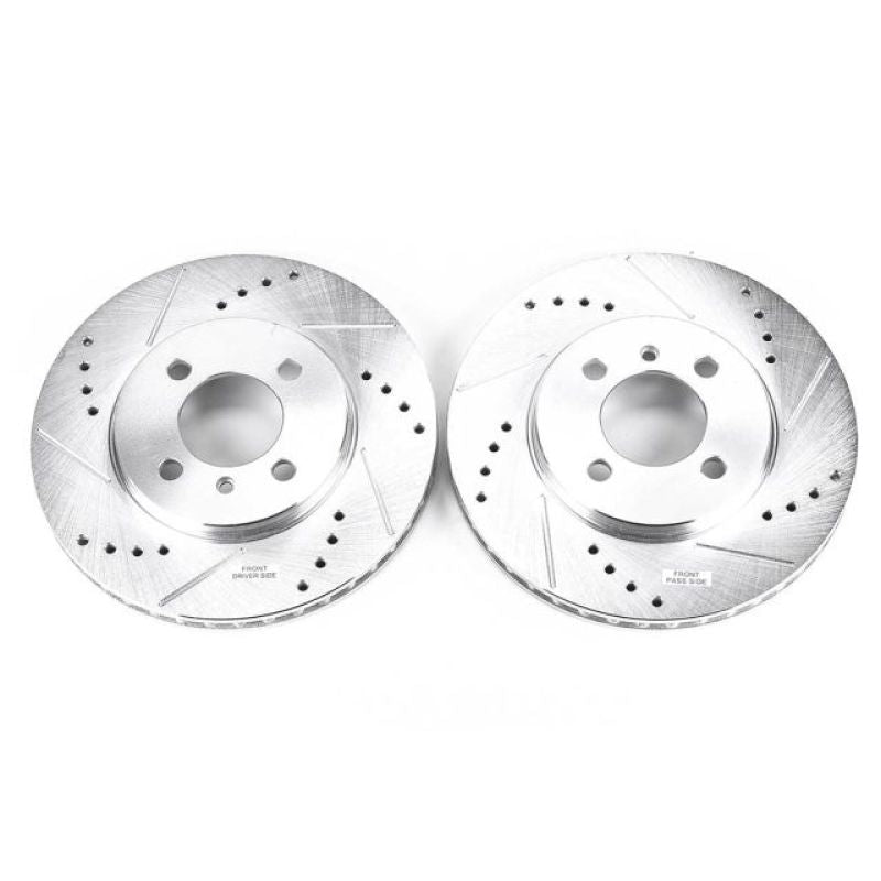 PSB Evolution Drill/Slot Rotor - Power Stop 1991 BMW 318i Front Evolution Drilled & Slotted Rotors - Pair