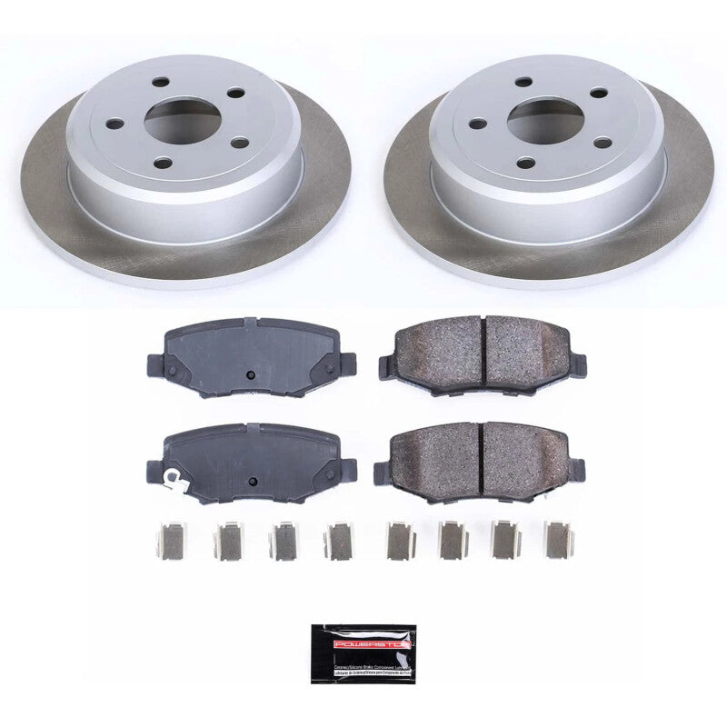 PSB Semi-Coated Rotor Kits - Power Stop 2018 Jeep Wrangler JK Rear Semi-Coated Rotor Kit