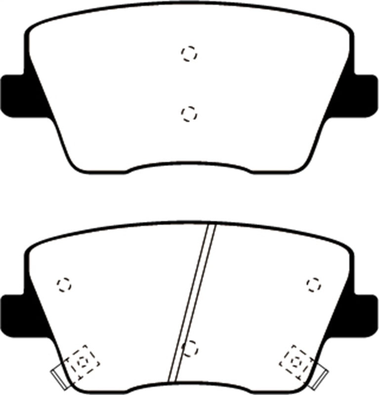 EBC Redstuff Brake Pad Sets - EBC 2019+ Hyundai Veloster (2nd Gen) 2.0L Turbo N Redstuff Rear Brake Pads