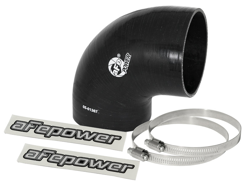 AFE Elbow Reducing Couplers - aFe Magnum FORCE Intake Coupling Kit (4 IN ID to 3-4/5 IN ID x 90 Deg.) Elbow Coupler - Black