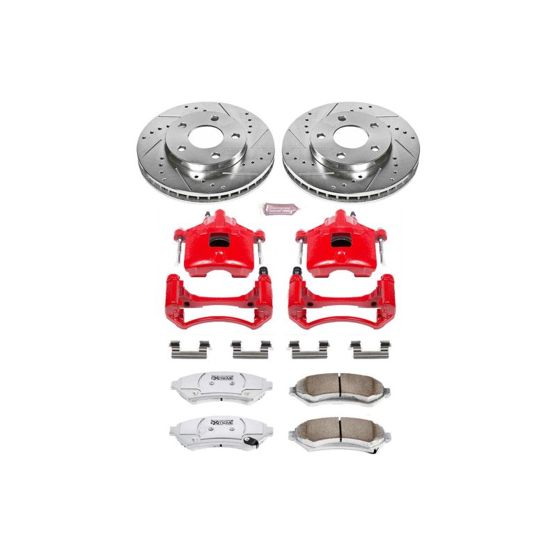 PSB Z26 Street Kit w/Cals - Power Stop 97-05 Buick Century Front Z26 Street Warrior Brake Kit w/Calipers