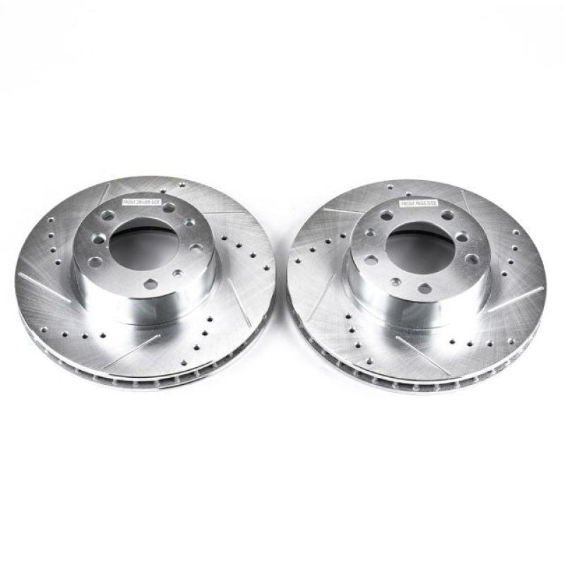 PSB Evolution Drill/Slot Rotor - Power Stop 94-95 BMW 540i Front Evolution Drilled & Slotted Rotors - Pair