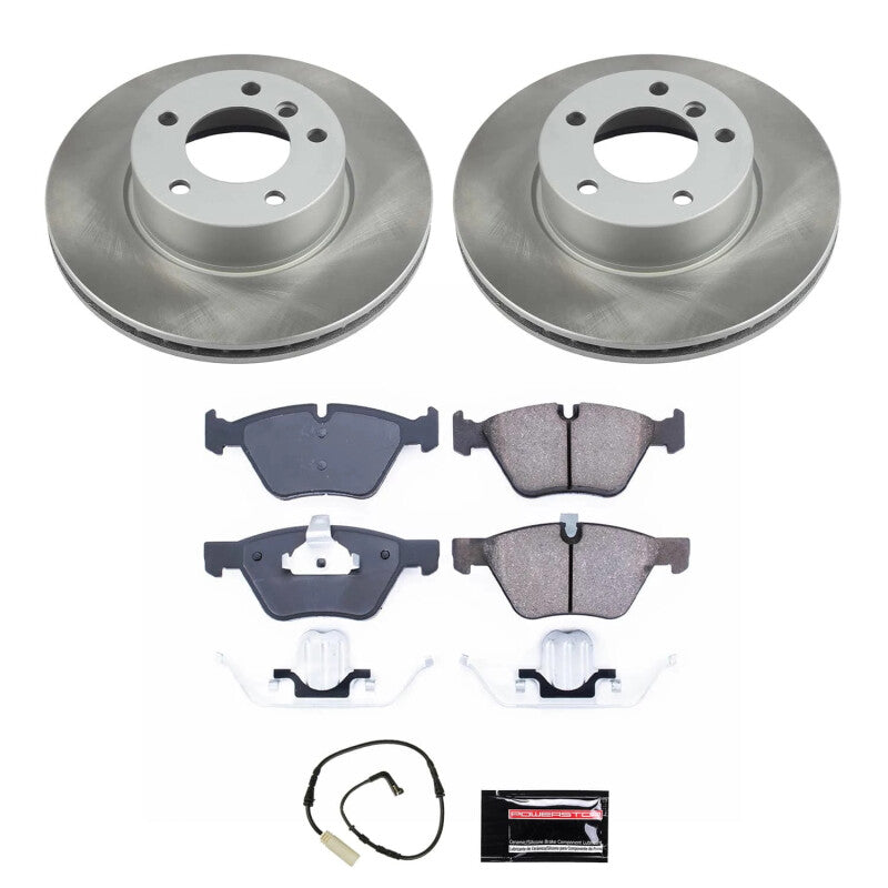 PSB Semi-Coated Rotor Kits - Power Stop 08-10 BMW 128i Front Semi-Coated Rotor Kit