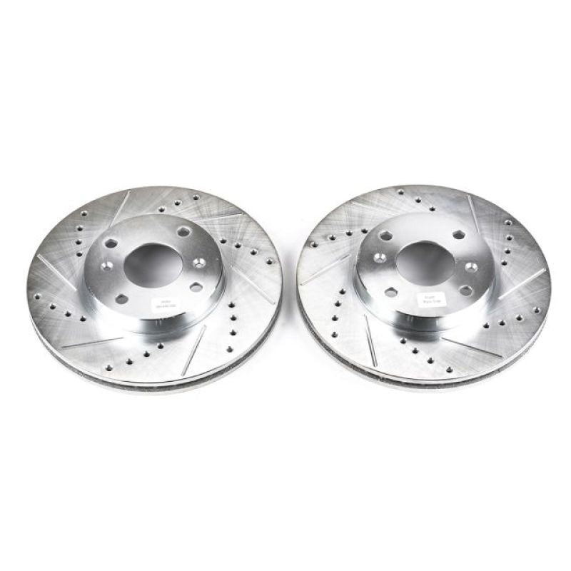 PSB Evolution Drill/Slot Rotor - Power Stop 98-99 Acura CL Front Evolution Drilled & Slotted Rotors - Pair
