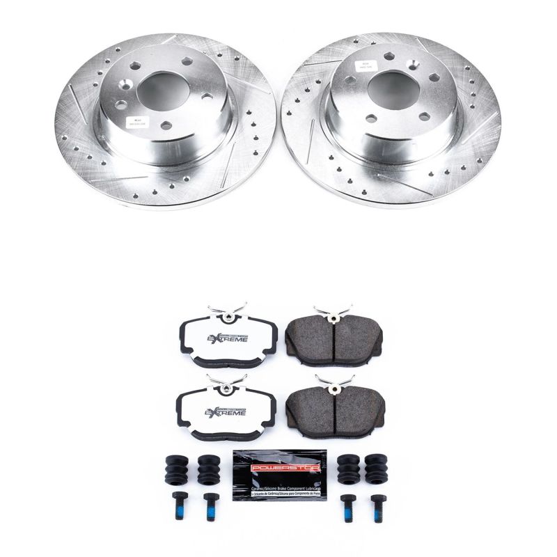 PSB Z26 Street Kit w/Cals - Power Stop 99-04 Land Rover Discovery Rear Z26 Street Warrior Brake Kit w/Calipers