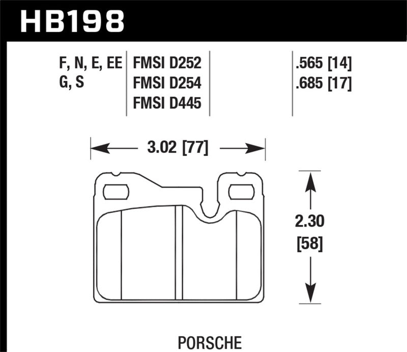 HAWK ER-1 Brake Pad Sets - Hawk 87-89 Porsche 924 2.5L S Rear ER-1 Brake Pads