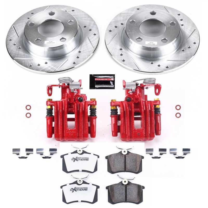 PSB Z26 Street Kit w/Cals - Power Stop 98-04 Audi A6 Quattro Rear Z26 Street Warrior Brake Kit w/Calipers