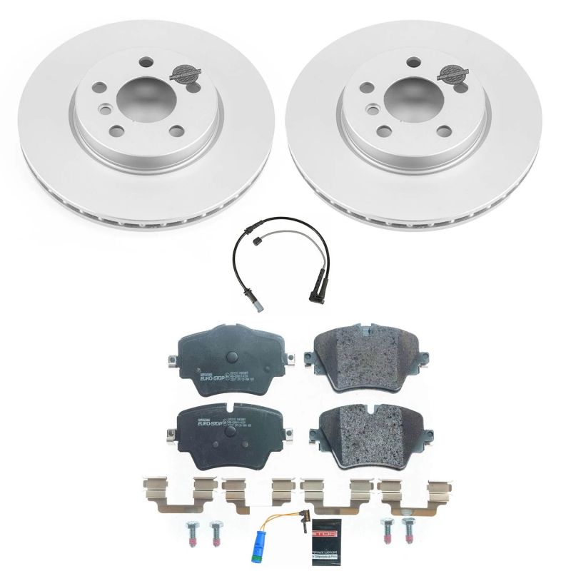 PSB Euro-Stop Kit - Power Stop 2019 Mini Cooper Clubman Front Euro-Stop Brake Kit