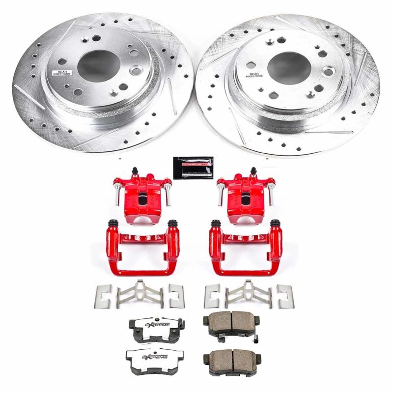 PSB Z26 Street Kit w/Cals - Power Stop 02-04 Acura RL Rear Z26 Street Warrior Brake Kit w/Calipers