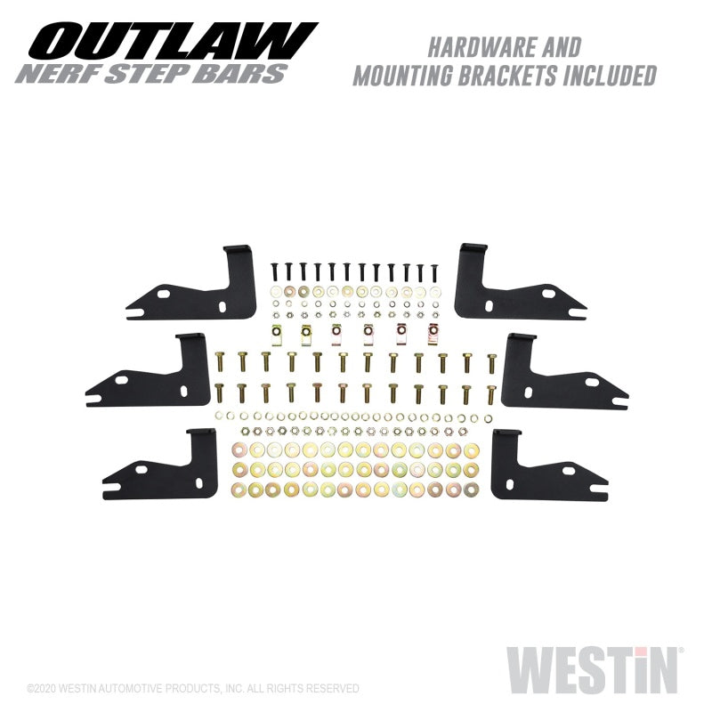 WES Nerf Bars - Outlaw - Westin 2020 Jeep Gladiator Outlaw Nerf Step Bars - Textured Black