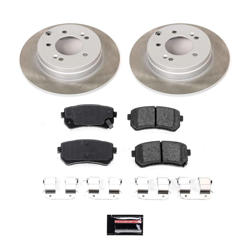 PSB Semi-Coated Rotor Kits - Power Stop 16-20 Kia Optima Rear Semi-Coated Rotor Kit