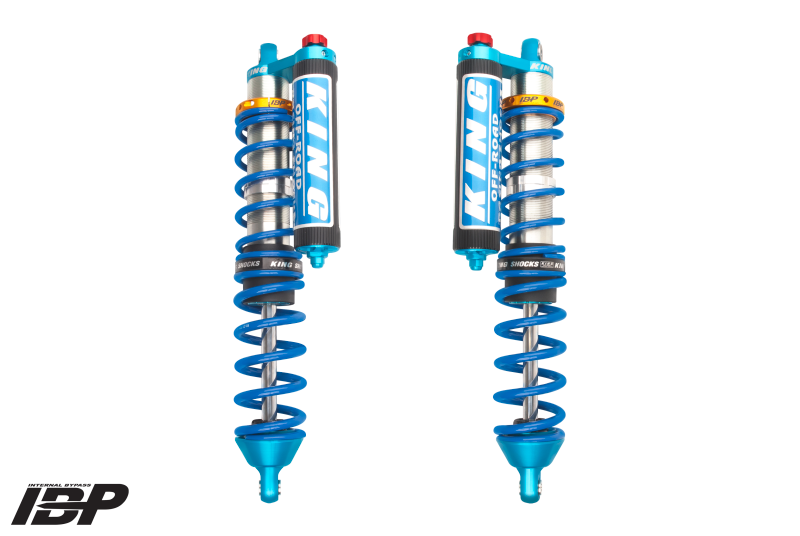 KIN 2.5 PR Coilover Shocks - King Shocks 18+ RZR-XP Turbo S 2.5 Front Internal Bypass Piggyback Coilover w/ Finned Res & Adjuster