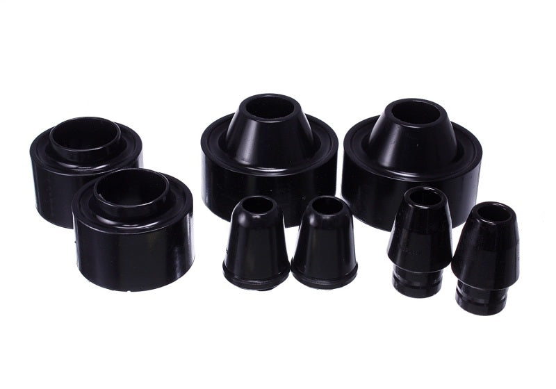 ES Spring Isolators - Black - Energy Suspension 07-17 Jeep Wrangler (JK) Black Front & Rear Coil Spring Spacer 1-3/4in Lift Set